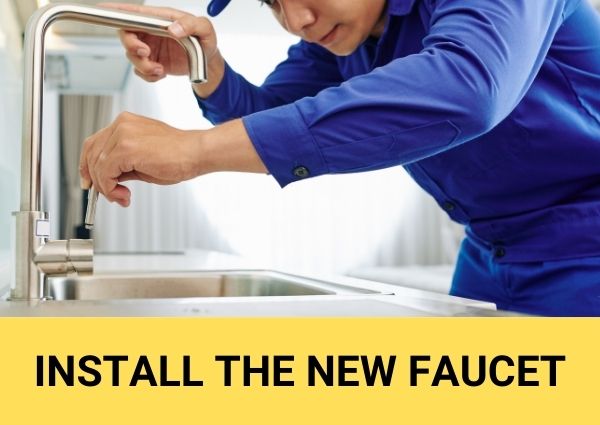 install the new faucet
